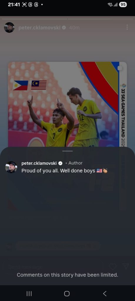 4f7bde3d 69f3 404b b3ca 7bcea91d7338 Peter Cklamovski Bangga Dengan Pencapaian Malaysia B-23