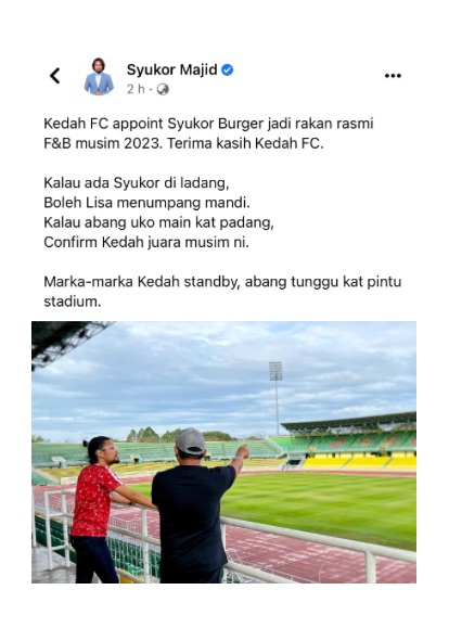 8C068274 14BA 4433 9050 57FFAD003FAC Syukor Burger Jadi Rakan Rasmi F&B Kedah Darul Aman