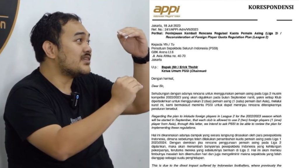 APPI Minta PSSI Pertimbangkan Regulasi Pemain Asing Di Liga 2, Bikin Pemain Lokal Nganggur