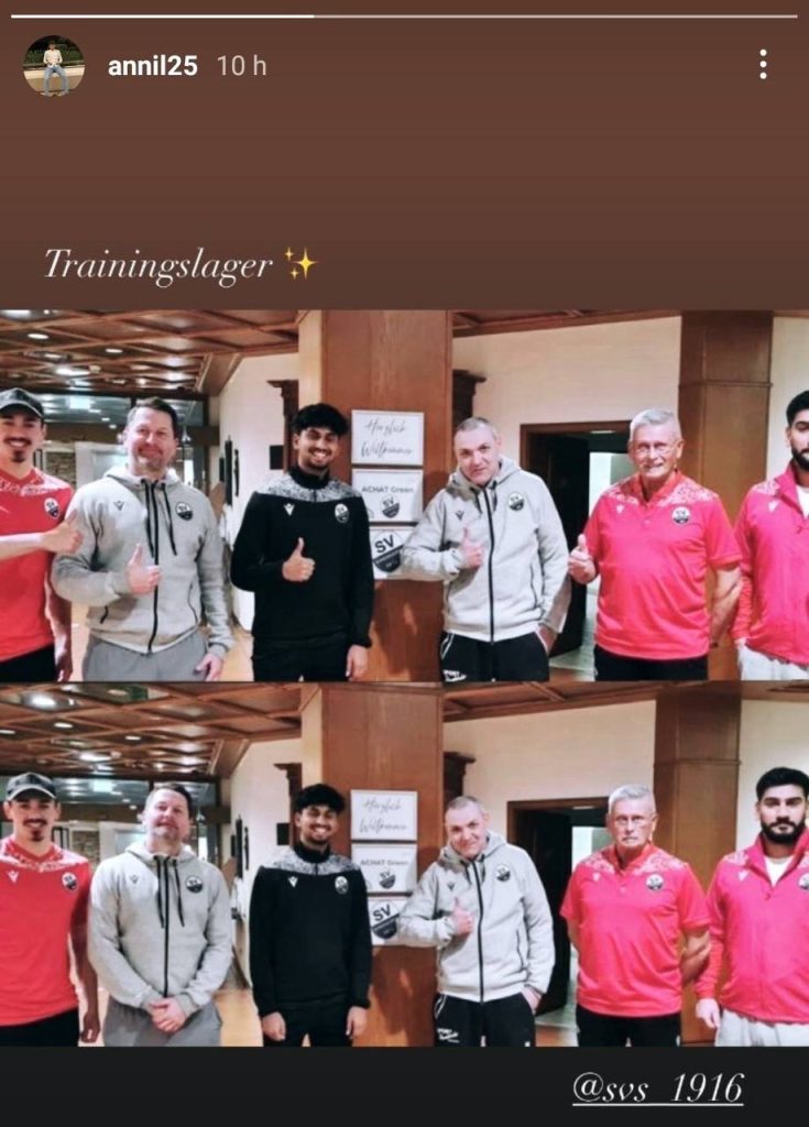 Annil IG Story Annil Vigneswaran Sertai Kelab Divisyen 2 Jerman Annil IG Story Annil Vigneswaran Sertai Kelab Divisyen 2 Jerman