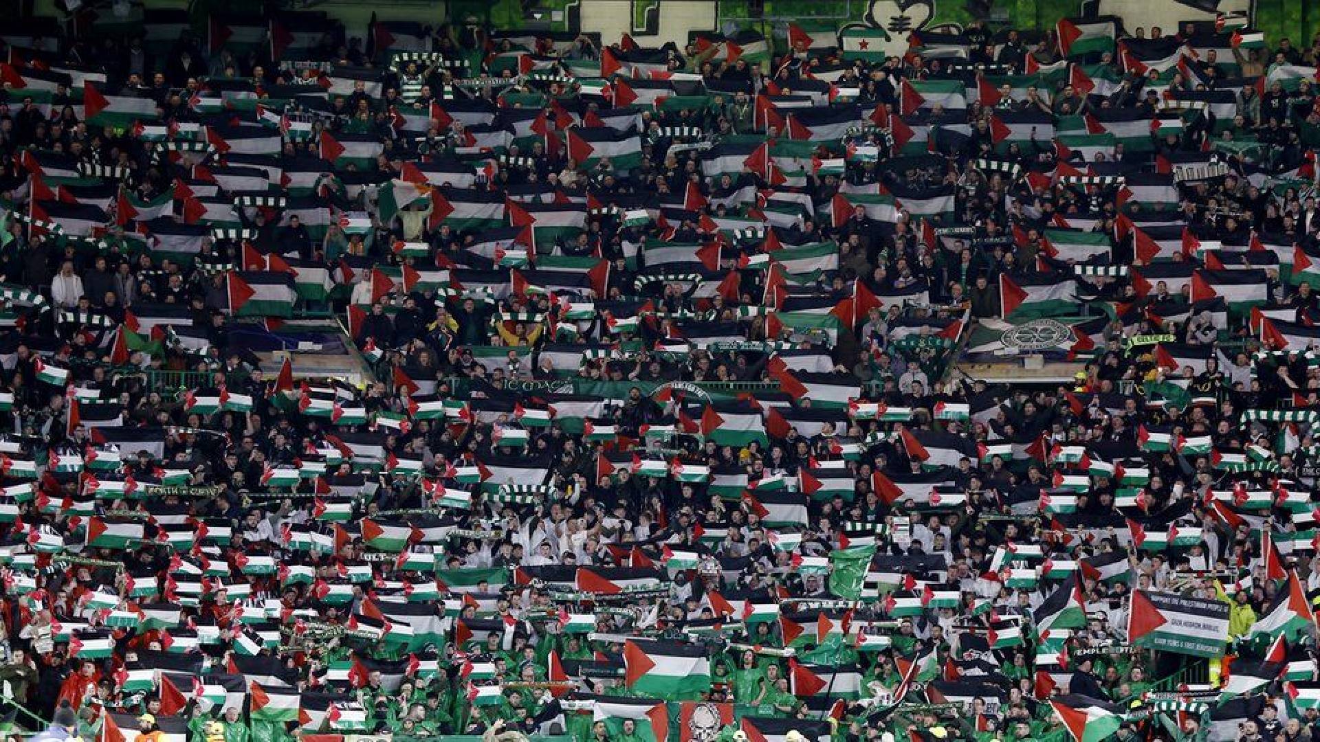 Penyokong Celtic Enggan Ikut Perintah UEFA, Kibar Ribuan Bendera Palestin