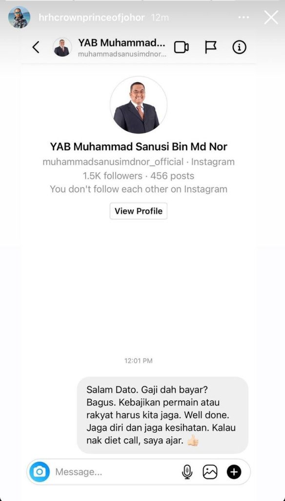 Dato Sanusi Tunku Ismail: Salam Dato, Gaji Dah Bayar? Bagus Dato Sanusi Tunku Ismail: Salam Dato, Gaji Dah Bayar? Bagus
