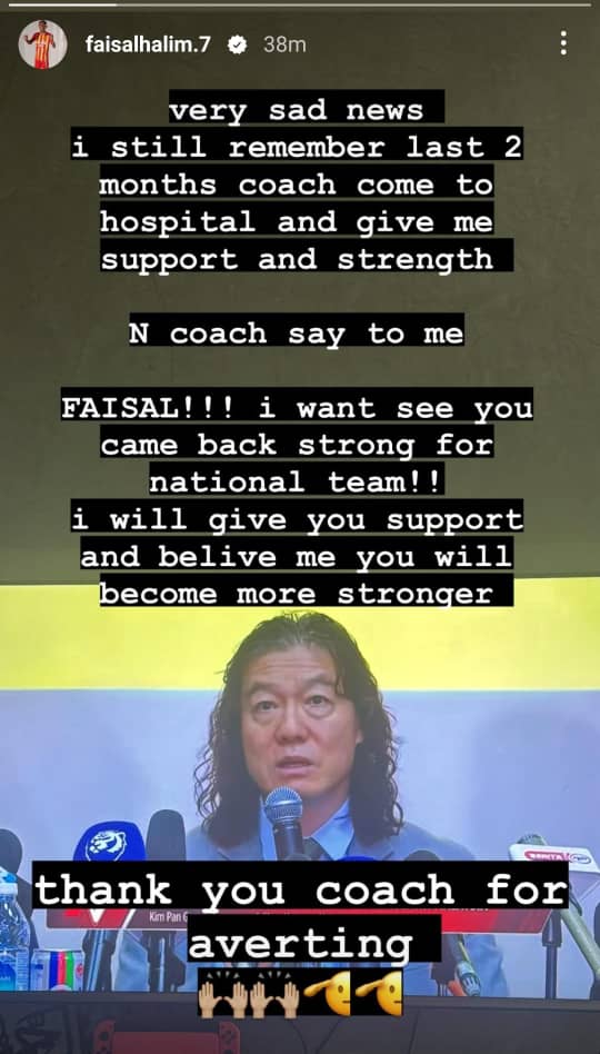 Faisal Halim Faisal Halim Sedih Mengenangkan Kim Pan-gon Faisal Halim Faisal Halim Sedih Mengenangkan Kim Pan-gon
