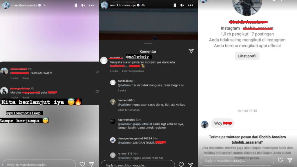 FotoJet 14 min Kena Serangan Rasis, Marckho Sandy Tandai 3 Netizen: Kita Berlanjut Ya, Sampai Jumpa
