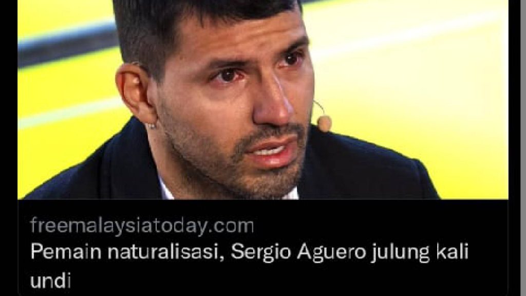 Wartawan FMT Tersalah Pilih Sergio Aguero