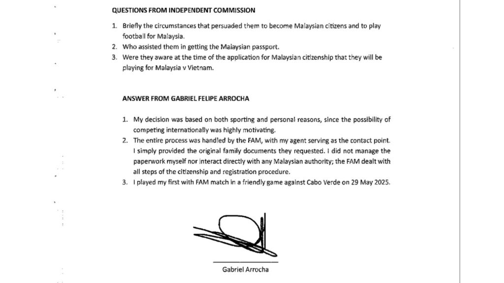 IIC Gabriel Palmero Laporan IIC Dedah Kenyatan 7 Pemain Warisan Harimau Malaya