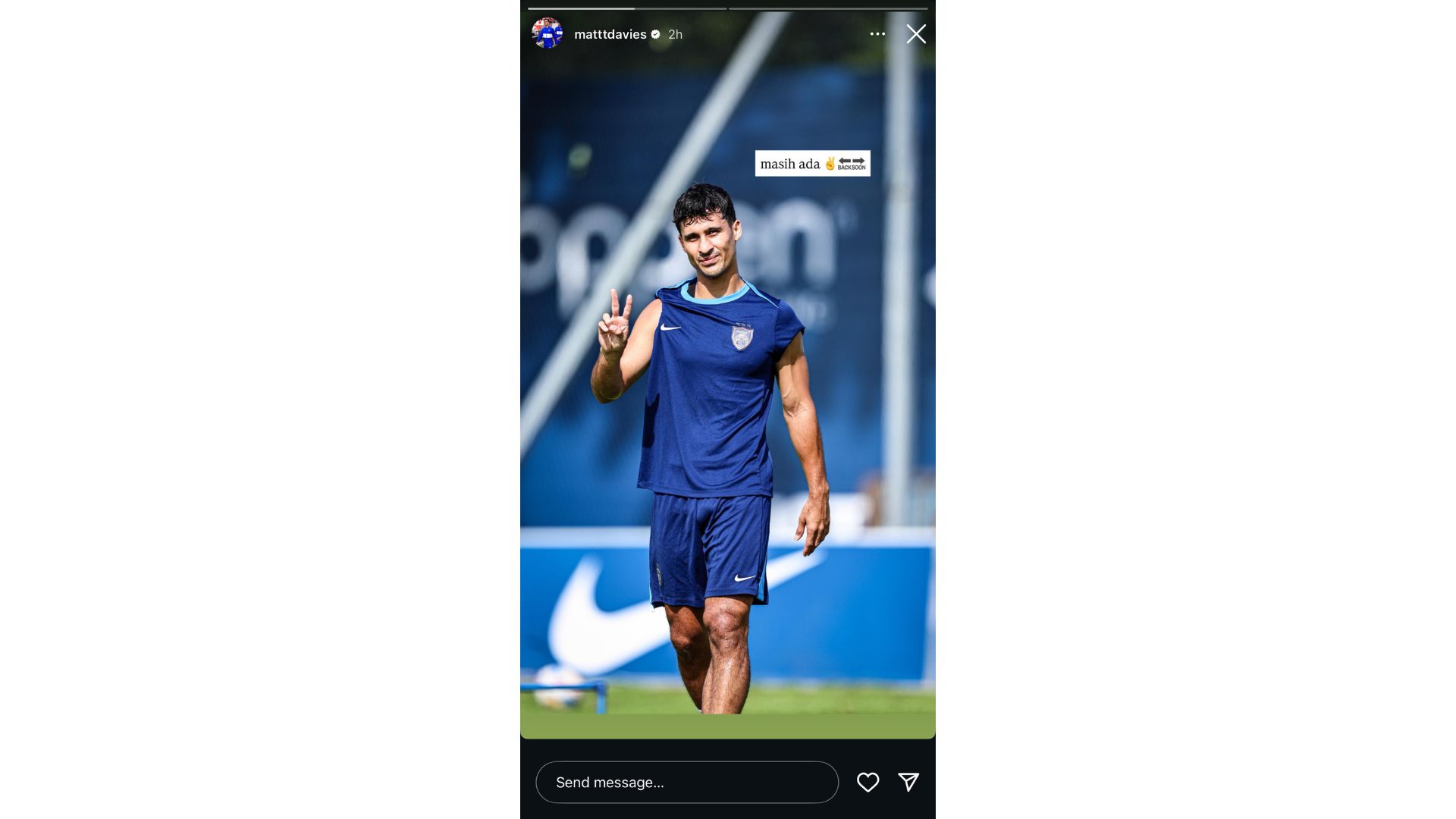 Instastory Matt Davies Matt Davies: Masih Ada