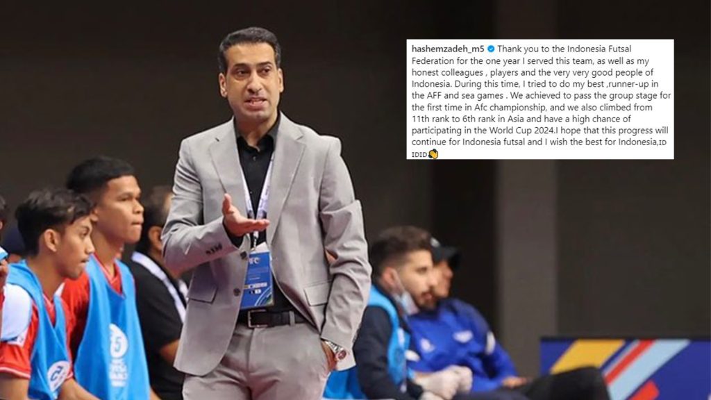 Mohammad Hashemzadeh Umumkan Berpisah Dengan Timnas Futsal Indonesia