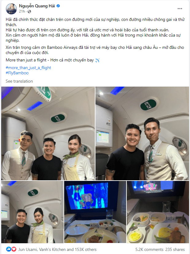 Nguyen Quang Hai "Tak Kisah Kerja Keras Dan Bermula Semula", Nguyen Quang Hai Hampir Pasti Sertai Pau FC Dalam Ligue 2