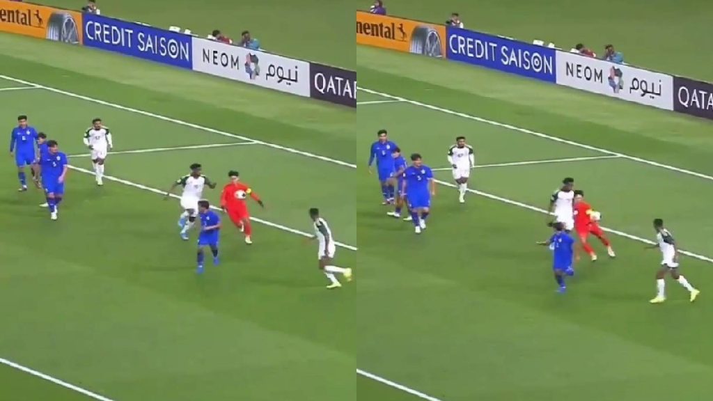 Terjahan Keras Pemain Arab Saudi Buat Thailand Derita