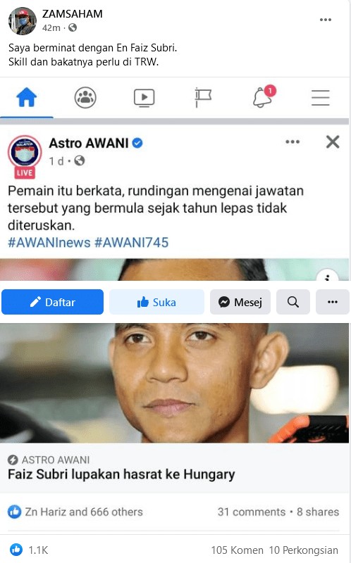 ZAMSAHAM faiz Zamsaham Ingin Faiz Subri Bersama Kelantan FC ZAMSAHAM faiz Zamsaham Ingin Faiz Subri Bersama Kelantan FC