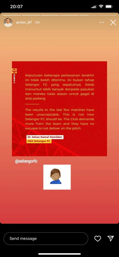 image 18 Bekas Pemain Selangor Bersuara Sekali Lagi