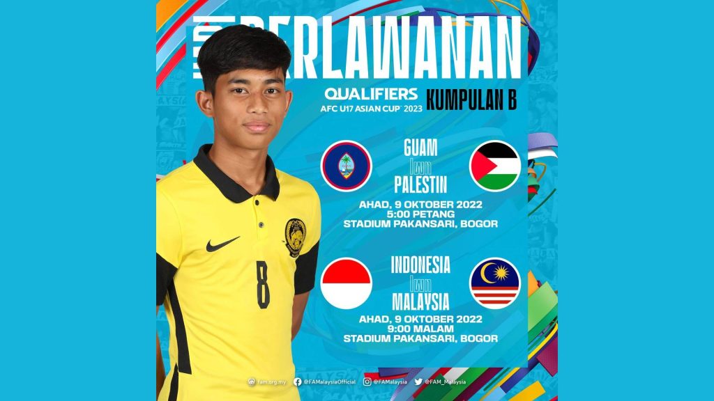 Info Siaran Langsung Indonesia vs Malaysia U17 / Kelayakan Piala Asia U17