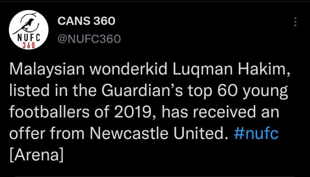 luqman 3 Luqman Hakim Dikaitkan Ke Newcastle United luqman 3 Luqman Hakim Dikaitkan Ke Newcastle United