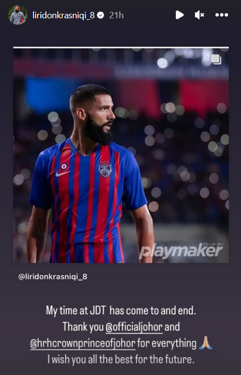 matdon jdt Liridon Krasniqi Ungkap Penghargaan Kepada JDT & TMJ matdon jdt Liridon Krasniqi Ungkap Penghargaan Kepada JDT & TMJ