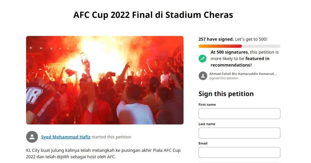 petisyen kl city Lebih 200 Orang Penyokong KL City Bantah Final Piala AFC Di Bukit Jalil petisyen kl city Lebih 200 Orang Penyokong KL City Bantah Final Piala AFC Di Bukit Jalil
