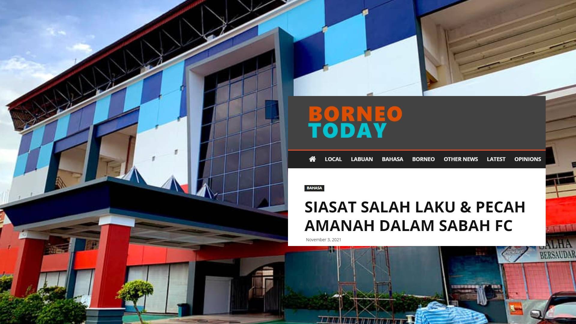 Sabah FC Nafi Tuduhan Sebuah Portal, Cabar Tampil Berikan Bukti