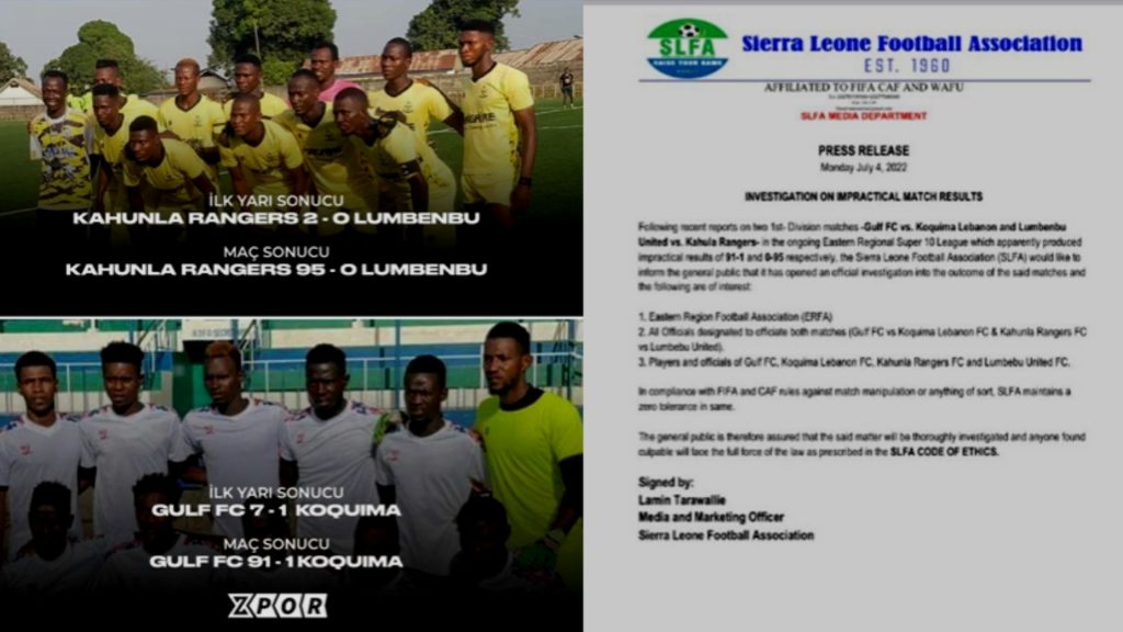 Bolos 186 Gol Dalam 2 Perlawanan, Kelab Sierra Leone Disiasat